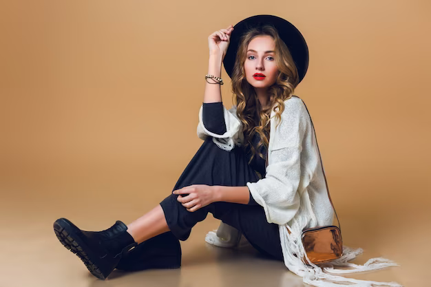 high-fashion-portrait-young-elegant-blonde-woman-black-wool-hat-wearing-oversize-white-fringe-poncho-with-long-grey-dress_273443-3799